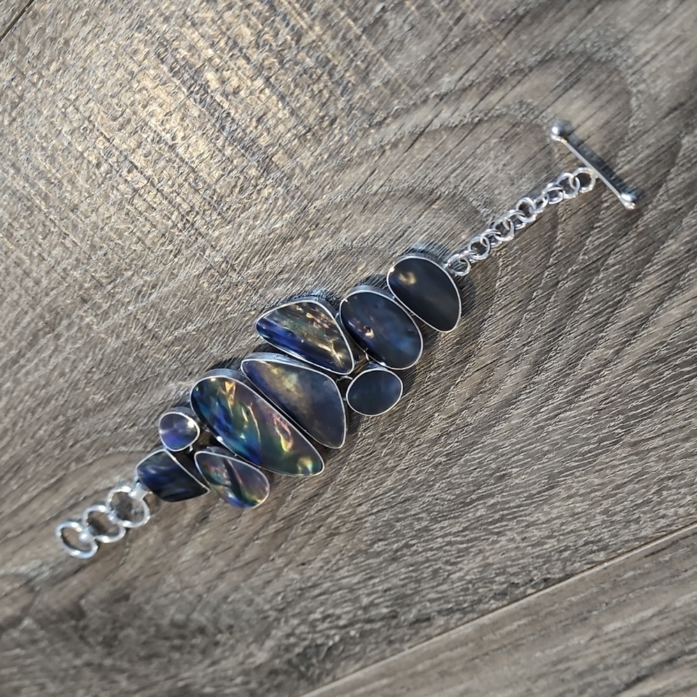 Sterling Silver Lip Shell Bracelet - image 6